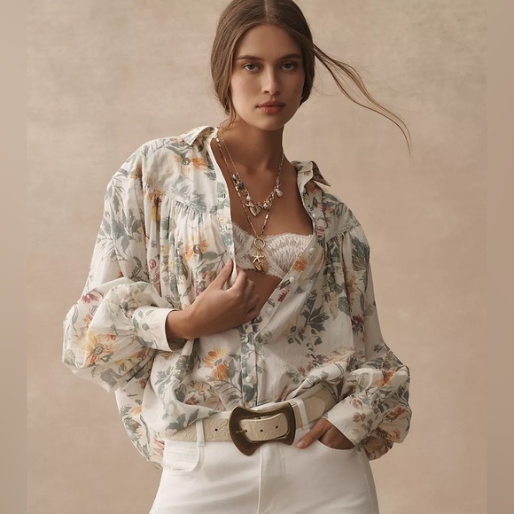 Anthropologie Tops - NWT! Anthropologie Pilcro Batwing Yoke Blouse -Size Small 🎥1️⃣